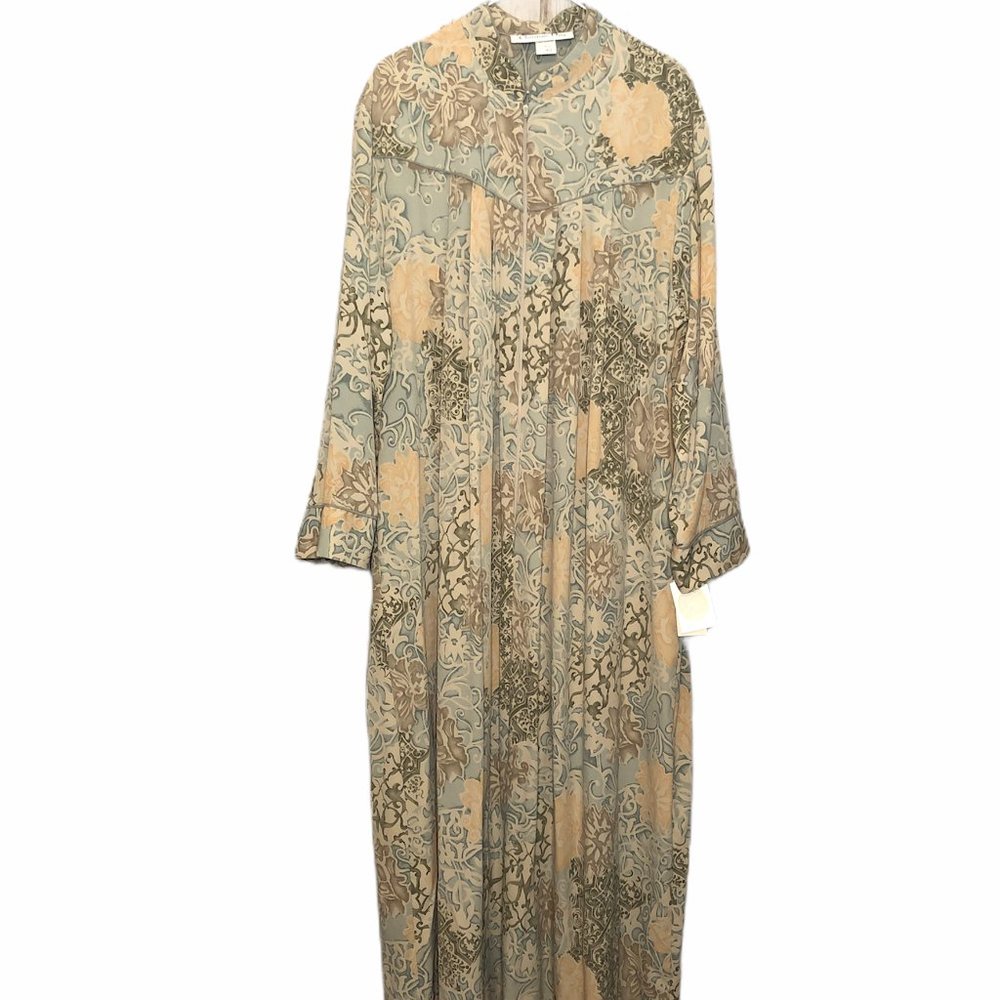 NWT CHRISTIAN DIOR Vintage Floral House Dress Lg